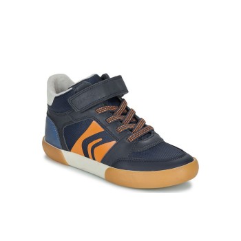 GEOX J GISLI ΠΑΙΔΙΚΑ SNEAKERS HIGH ΑΝΑΤΟΜΙΚΑ ΜΕ ΣΚΡΑΤΣ ΠΟΛΥΧΡΩΜΑ  J565CA0MEFUC4218 